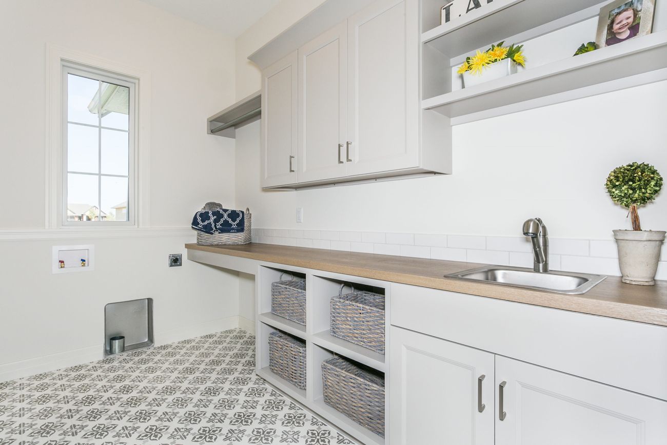 Evoke laundry room in white